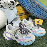Design Women Chunky Sneakers 2021 Summer Mixed Colors Women's Shoes Breathable Lightweight Ladies Dad Shoes Sport