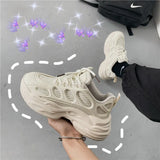 Brand Design Women Sneakers Cute Pink Chunky Shoes Ladies Breathable Mesh Trainers Women's Light White Sport