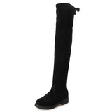 2020 New Hot Women Boots Autumn Winter Ladies Fashion Flat Bottom Boots Shoes Over The Knee Thigh High Suede Long Boots