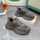 Breakj Shoes Female Spring 2024 New Style Students Versatile Cotton Shoes Winter Plus Plush Thick Sole Recreational Sports Shoes
