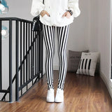 Push Up Leggins Mujer Stripe Printed Leggings Women Dot Mid Waist Polyester Fitness