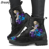 Women Snow Ankle Boots Motorcycle Low Heels Shoes Vintage Pu Leather Warm Winter Increase The 43 Zapatos Para