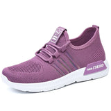 Sneakers Knitted Lace Up Summer Sneakers Women Sock Shoes Light Breathable Female Vulcanized Shoes Ladies Running