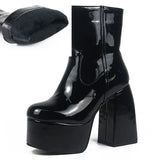 Brand Punk Goth High Heels Platform women's Boots Trendy Sexy Luxury Big Size 48 Stylish Sexy Elegant Women