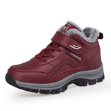 o'clock Winter Men's High Boots Outdoor Warm Lined Anti-skid Couple Shoes Fashion Casual Female Snow Boots Soft