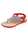 Breakj Summer New Women's Glass Water Drill Weaving Large-Size Word Slope And Women's