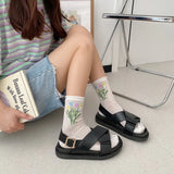 Hot Style Summer Martens Shoes for Women Shoes Comfy Soft Women Sandals Wedge Low Heels Shoes Thick Bottom Fashion