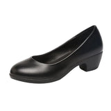 2020 Basic Women Pumps Shoes Slip-On Shallow Wedding Party Chcky Heels Round Toe Woman High Heels Pumps Women Dress
