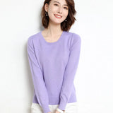 Sweater 2020 New O-neck Female Long-sleeved Knitted Pullover Jumper Pull Femme Clothes White Loose Thin Korean Plus
