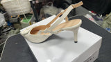 Breakj 2025 Spring And Summer Light-Mouthed Fashion Shoes Large-Size Pointed Sandals V Buckle Naked Color Fine Heels High Heels