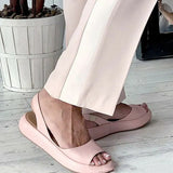 Sandals 2020 Flip Flops Candy Color Summer Rome Slip-On Breathable Non-slip Shoes Sandal Woman Slides Solid