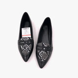 pattern/leopard pointed toe women flats single shoes British slip on lazy soft leather casual loafers brand designer