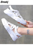 2023 New Summer White Women's Shoes All-Match Celebrity Leisure Pump Sports Sandals Summer Flat Hollow Out Sports