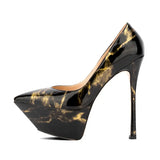 Furtado 2022 spring autumn Fashion Women's Shoes Sexy Round Toe stilettos Heels 15cm silver platform pumps big size 42