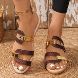 Sling Slope And Exposed Toe Slippers Women's New Fish Mouth Wearing And Beach Cold Slippers