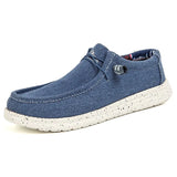 Summer New Men's Canvas Boat Shoes Outdoor Convertible Slip On Loafer Fashion Casual Flat Non-Slip Deck Shoes Big Size