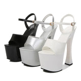 Breakj Hate Day High Nightclub Super High-Heeled Shoes Sandals Women's Work Shoes Runway Show Pole Dance Shoes Waterproof