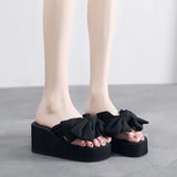 High Heel Women's Fashion Wear Casual Sandals and Slippers Summer Fashion New Elegant Bow Sandals Womens Slippers