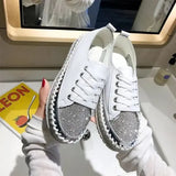 Womens Loafers Shoes Female Footwear Clogs Platform Casual Sneaker Crystal Round Toe Modis Slip-on Big Size Dress New Creepers