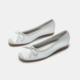 Silver Ballerinas Woman Bowtie Flats Mixed Colors Shoes Ladies Patchwork Loafers Slip On Comfy Mocasines Brides Dance