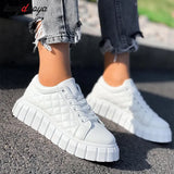 Women Sneakers Fashion Platform Shoes Spring Autumn Casual Female All-match Thick Sole Breathable White Vulcanized Shoes size