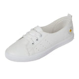 Shoes Women Sneakers Fashion Embroidery Lightweight Lace Up Loafers Lady Classic White Walking Shoes School Student