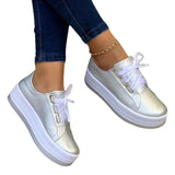 Breakj Shoes New Thick-Soled Sneakers Fashion Plus-Size Lace With 2023 Women's Single