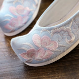 Breakj Shoes Hanfu Shoes Head Cloud Head Head Shoes Inside The Ancient Costume Flat Embroidered Cloth