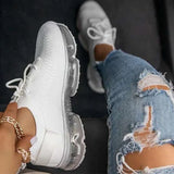 Women 2020 Platform Shoes Mesh Air Cushion Female White Shoes Women's Running Shoes Summer Autumn Sports