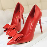 Shoes Bow-knot Pumps Women High Heels 2022 Fashion Women Heels Lady Stiletto Shoes Wedding Shoes Classic Pumps