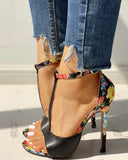Summer New Fishmouth Women's Sandals Clasp High-Heeled Women's Shoes