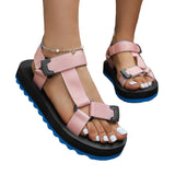Breakj 2023 New Size Large Fashion Casual Velcro Flat Sandals Beach Sandals