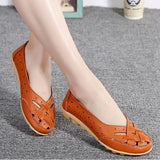 Flats Soft Genuine Leather Flat Shoes Woman Loafers Oxford Shoes For Women White Shoes Moccasins Slipony Plus Size