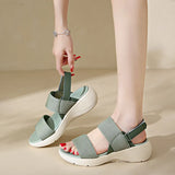 Breakj Elastic Sports Wind Thick-Soled Beach Sandals Women's New Thick-Soled Sandals Light, Anti-Slip Comfortable Large-Size