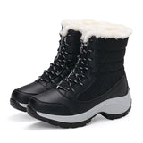 Boots for Women Winter Platform Shoes Thigh High Boots Waterproof Keep Warm with Thick Fur Heels Botas Mujer 2020
