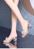 Comemore Summer Women Slippers Crystal Transparent Jelly Sandals Pumps Elegant High Heels Ladies Party Female Women's Shoes