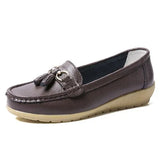 Woman Flat Female Moccasins Tassel Loafers Ladies Wedges Women Solid Comfort Mom Shoes Women's Footwear Plus Size