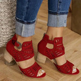 Women Sandal Buckle Strap Fashion Shoes High Heel Woman Sandalias Mujer 2021 Summer Ladies Plus Size 35-43 For