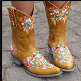Breakj 2023 New Comfort Low And Embroidery 40-43 Women's Low Boot Boot Boots