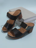 Breakj Thick High With Cool Slippers 2024 New Summer Large Size A Word With Slippers Fashion Slippers
