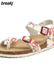 2023 New Summer Beach Cork Sandals Casual Women Outside Non-slip Double Buckle Sandalias