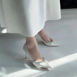 Breakj New Pointed Light Mouth Water Drill Patent Leather Fine Heel Single Shoes Autumn Sexy Temperament Fairy Nude High-Heeled