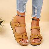 2024 Summer Casual Fish Mouth Sandals, Roman Style Sandals, Women Wear Velcro Casual Shoes, Beach