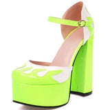 2022 Brand High Heeled Women's Sandals Buckle Shallow Platform Shoes For Woman Elegant Trendy Wedding