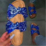 Slides for Women 2020 Slippers Cow Bow Slides Tie Dye Sandals Rainbow Summer Graffiti Flast Footwear Wholesale