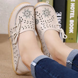 Ballet Flats Genuine Leather Shoes Woman Slip On Loafers Flats Soft Oxford Shoes Casual Sapato Feminino Plus Size