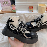 Lolita Shoes Punk Platform Shoes Gothic Pumps Y2K Spice Girls Mary Janes Japanese JK Uniforms High Heels Girls Women's