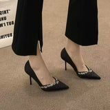 Breakj Version Of Casual Dopamine High-Heeled Shoes 2025 Net Red New Fried Street High-Value Pointy Solid Single Shoes