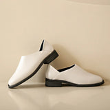 New Women Shoes Korean Version Square Toe Flat Casual Work Shoes Female Slip on Retro Loafer Zapatillas