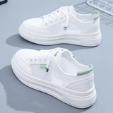 2022 Female Sneakers 2022 Korea Basic Sleek Women Shoes Casual All-match Students Daily Wear Solid Platform